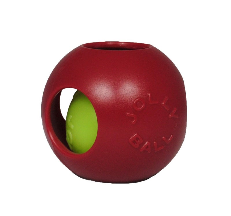 Jolly Pets Teaser Ball Dog Toy, Small/4.5 Inches, Red (1504 RD) - Image 1